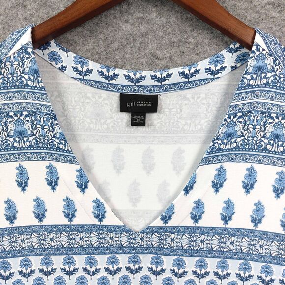 J Jill Wearever Dress Sz 3X Sleeveless Boho Floral Travel Flowy Casual Everyday - Picture 3 of 11